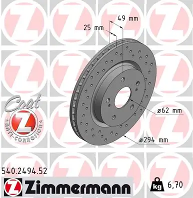 Brake Disc SPORT BRAKE DISC Z 540.2494.52