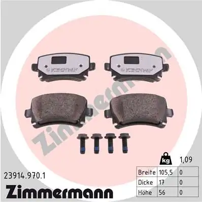 Brake Pad Set, disc brake rd:z 23914.970.1