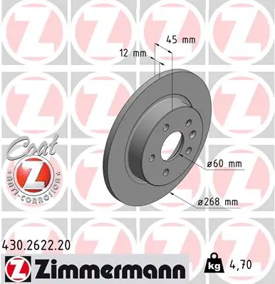 Brake Disc COAT Z 430.2622.20