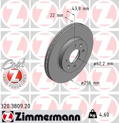 Brake Disc COAT Z 320.3809.20