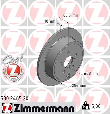 Brake Disc COAT Z 530.2465.20