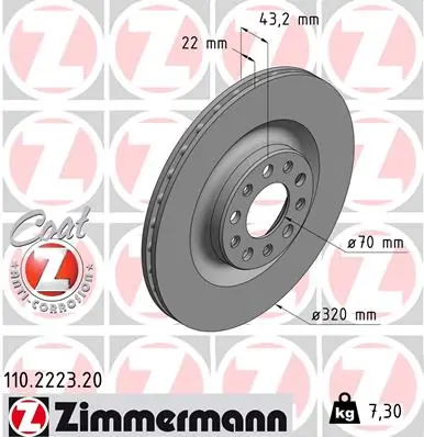 Brake Disc COAT Z 110.2223.20