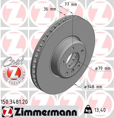 Brake Disc COAT Z 150.3481.20