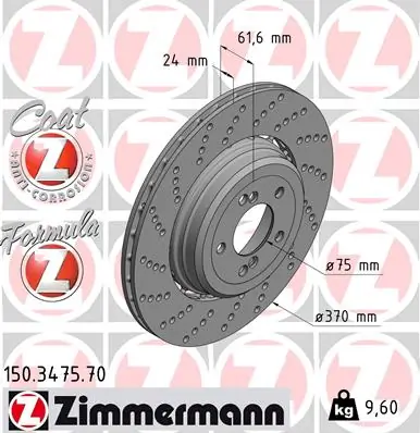 Brake Disc FORMULA Z BRAKE DISC 150.3475.70