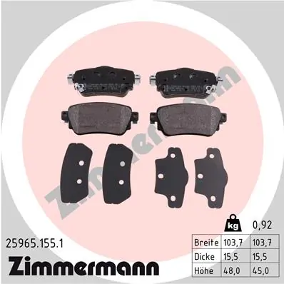 Brake Pad Set, disc brake 25965.155.1