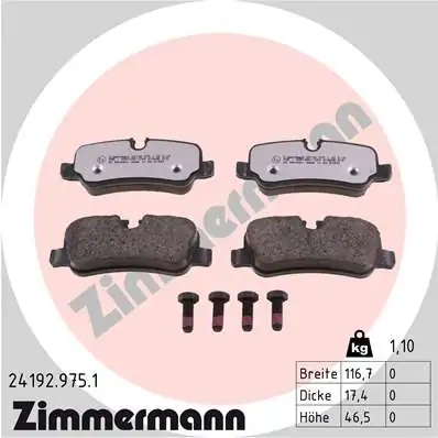 Brake Pad Set, disc brake rd:z 24192.975.1