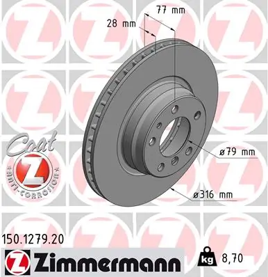 Brake Disc COAT Z 150.1279.20