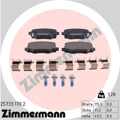 Brake Pad Set, disc brake 25733.170.2
