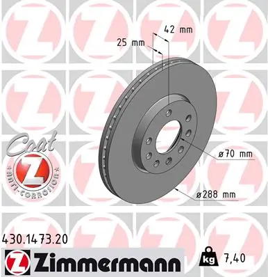 Brake Disc COAT Z 430.1473.20
