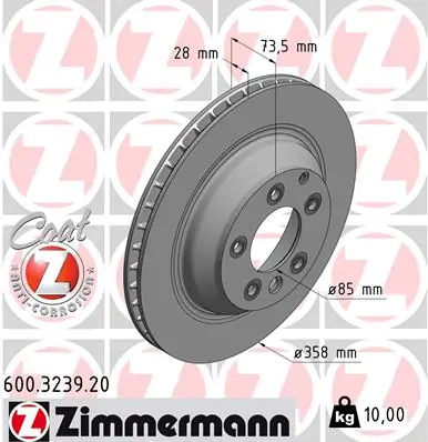 Brake Disc COAT Z 600.3239.20