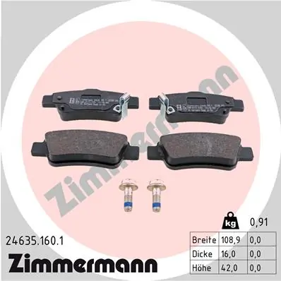 Brake Pad Set, disc brake 24635.160.1