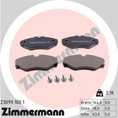 Brake Pad Set, disc brake 23099.180.1
