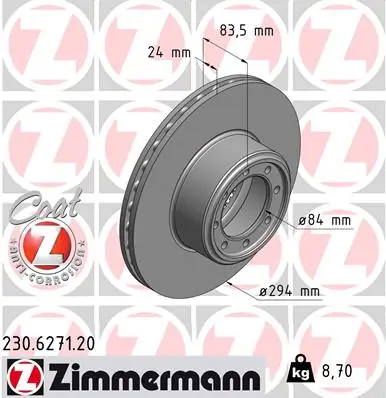 Brake Disc COAT Z 230.6271.20