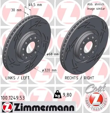 Brake Disc BLACK Z 100.1249.53