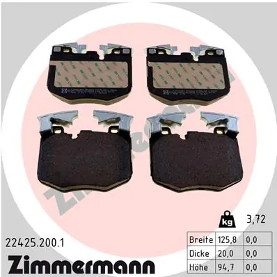 Brake Pad Set, disc brake 22425.200.1