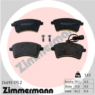 Brake Pad Set, disc brake 24693.175.2