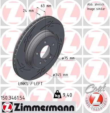 Brake Disc BLACK Z 150.3461.54