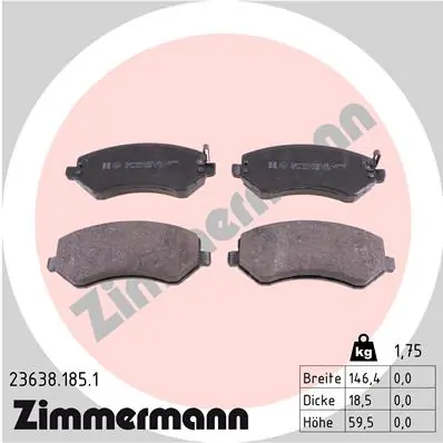 Brake Pad Set, disc brake 23638.185.1