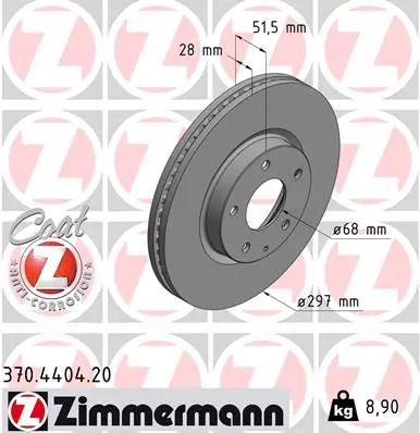 Brake Disc COAT Z 370.4404.20