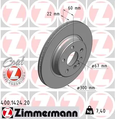 Brake Disc COAT Z 400.1424.20