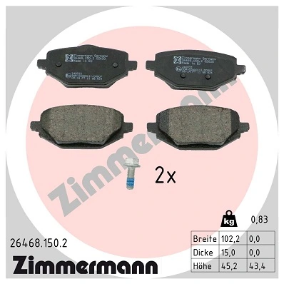 Brake Pad Set, disc brake 26468.150.2
