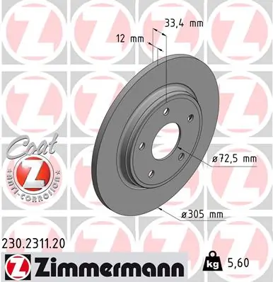 Brake Disc COAT Z 230.2311.20