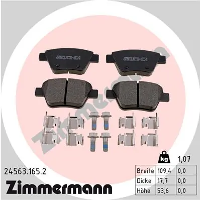 Brake Pad Set, disc brake 24563.165.2
