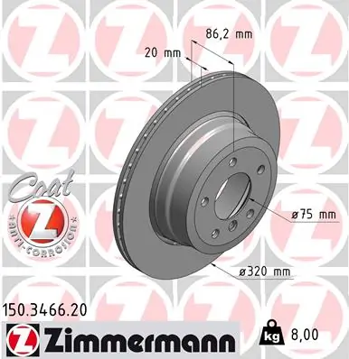 Brake Disc COAT Z 150.3466.20