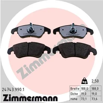 Brake Pad Set, disc brake rd:z 24743.990.1