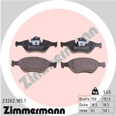 Brake Pad Set, disc brake 23202.185.1