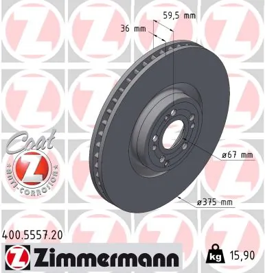 Brake Disc COAT Z 400.5557.20