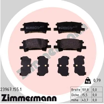 Brake Pad Set, disc brake 23967.155.1