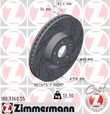 Brake Disc BLACK Z 100.3360.55