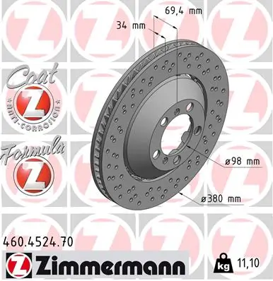 Brake Disc FORMULA Z BRAKE DISC 460.4524.70
