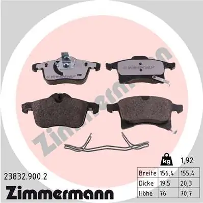Brake Pad Set, disc brake rd:z 23832.900.2