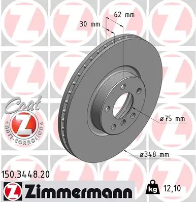 Brake Disc COAT Z 150.3448.20
