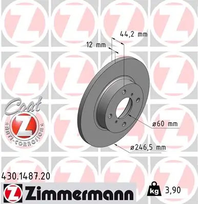 Brake Disc COAT Z 430.1487.20