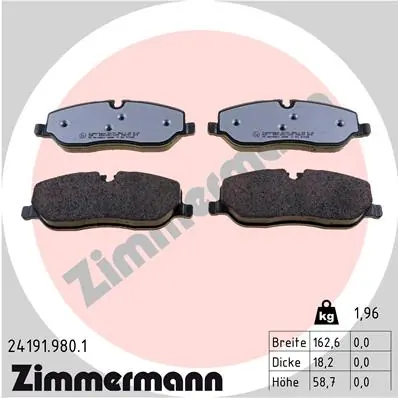 Brake Pad Set, disc brake rd:z 24191.980.1