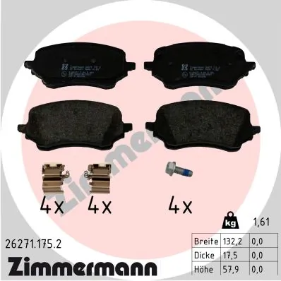 Brake Pad Set, disc brake 26271.175.2