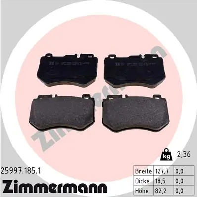 Brake Pad Set, disc brake 25997.185.1