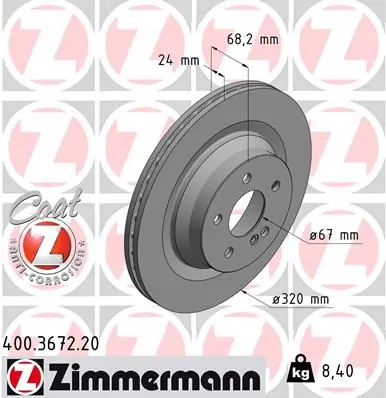 Brake Disc COAT Z 400.3672.20