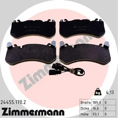 Brake Pad Set, disc brake 24455.170.2