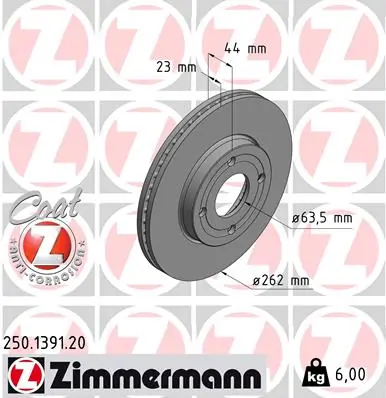 Brake Disc COAT Z 250.1391.20