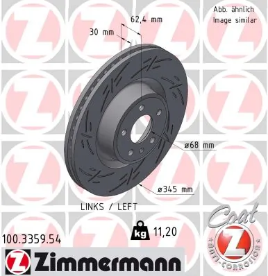 Brake Disc BLACK Z 100.3359.54