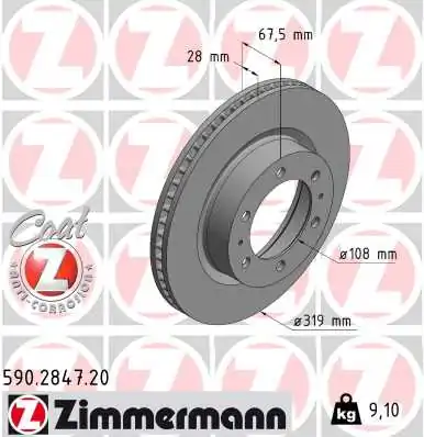 Brake Disc COAT Z 590.2847.20