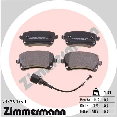 Brake Pad Set, disc brake 23326.175.1