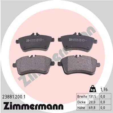 Brake Pad Set, disc brake 23881.200.1