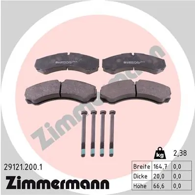 Brake Pad Set, disc brake 29121.200.1