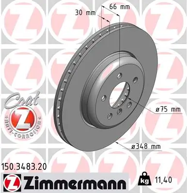 Brake Disc COAT Z 150.3483.20