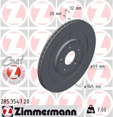 Brake Disc COAT Z 285.3547.20